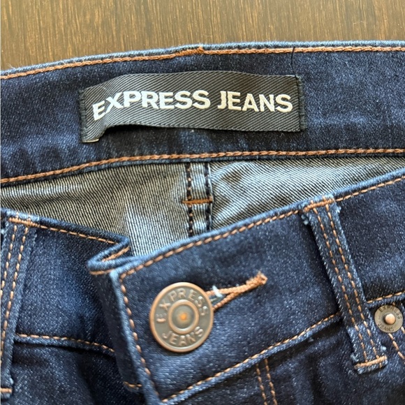 Express MIA Mid-Rise Skinny Jeans - Dark Denim Womens Size 8 - Picture 2 of 9